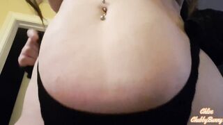 BBW RUBBING AND SLAPPING SEX TOOL DONG ON SOFT CORPULENT TUMMY