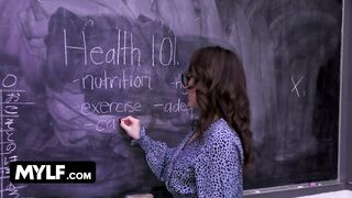 It’s The first Day Of School, And The MILF Teacher Gets Straight To Business With Her Sex 101 Class