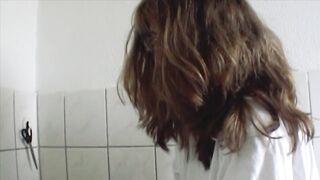 Lustful German MILF masturbating before her stud bangs her hard