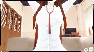 3D MANGA трейлер Курису Макисэ скачет на большом дилдо (Врата Штейна)