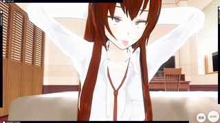 3D MANGA трейлер Курису Макисэ скачет на большом дилдо (Врата Штейна)