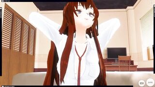 3D MANGA трейлер Курису Макисэ скачет на большом дилдо (Врата Штейна)