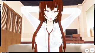 3D MANGA трейлер Курису Макисэ скачет на большом дилдо (Врата Штейна)