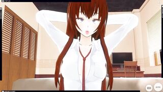 3D MANGA трейлер Курису Макисэ скачет на большом дилдо (Врата Штейна)