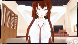 3D MANGA трейлер Курису Макисэ скачет на большом дилдо (Врата Штейна)