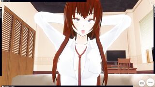 3D MANGA трейлер Курису Макисэ скачет на большом дилдо (Врата Штейна)