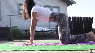 Close Up Feet While Doing Yoga With Viva Athena During Covid-19